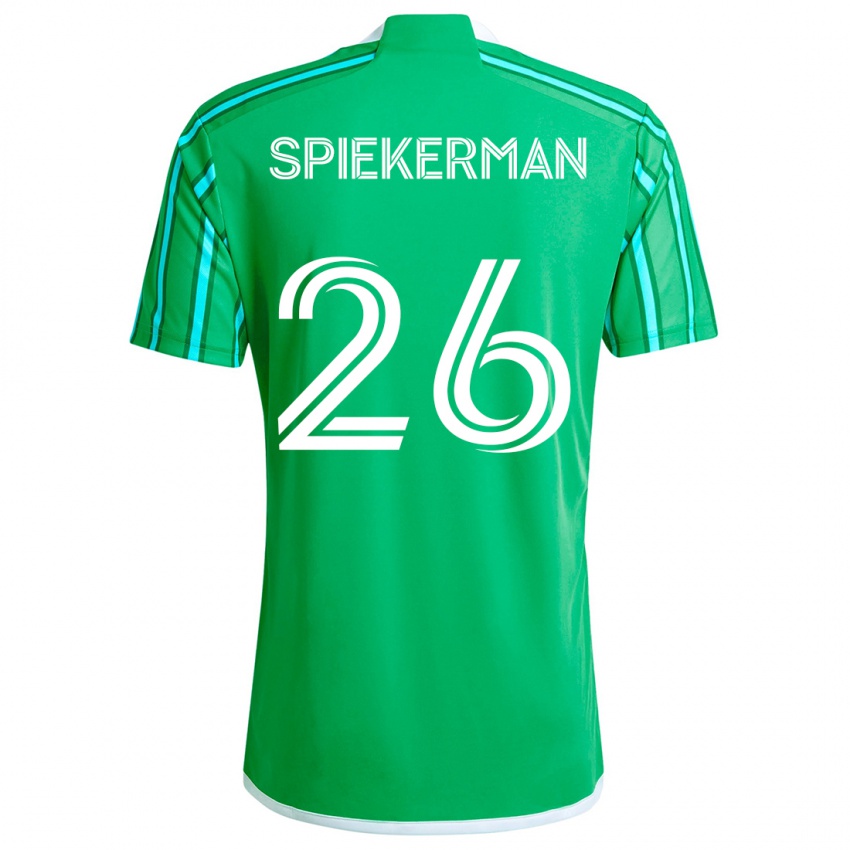 Niño Camiseta Stephanie Spiekerman #26 Verde Blanco 1ª Equipación 2024/25 La Camisa México