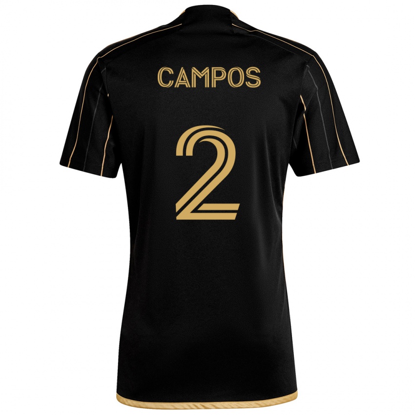 Niño Camiseta Omar Campos #2 Oro Negro 1ª Equipación 2024/25 La Camisa México