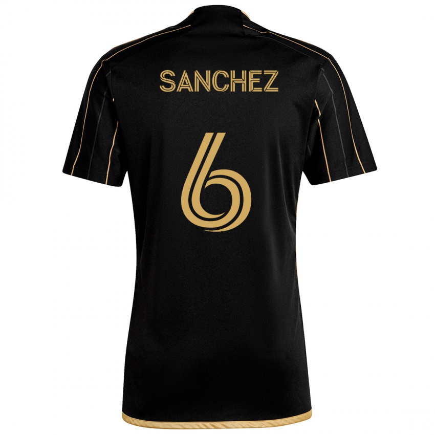 Niño Camiseta Ilie Sánchez #6 Oro Negro 1ª Equipación 2024/25 La Camisa México