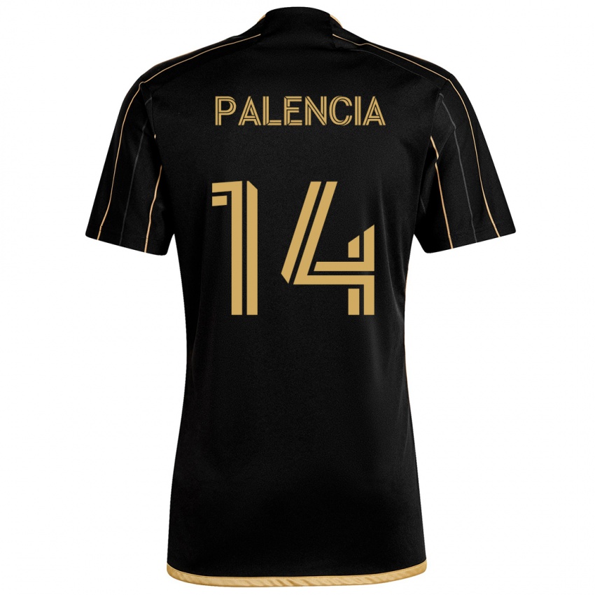 Niño Camiseta Sergi Palencia #14 Oro Negro 1ª Equipación 2024/25 La Camisa México