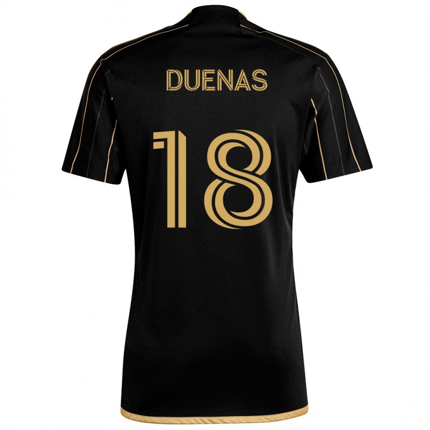 Niño Camiseta Érik Dueñas #18 Oro Negro 1ª Equipación 2024/25 La Camisa México