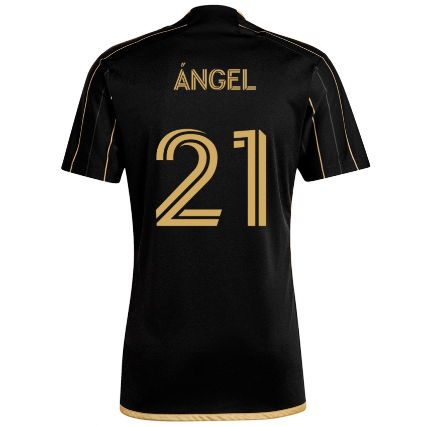 Niño Camiseta Tomás Ángel #21 Oro Negro 1ª Equipación 2024/25 La Camisa México