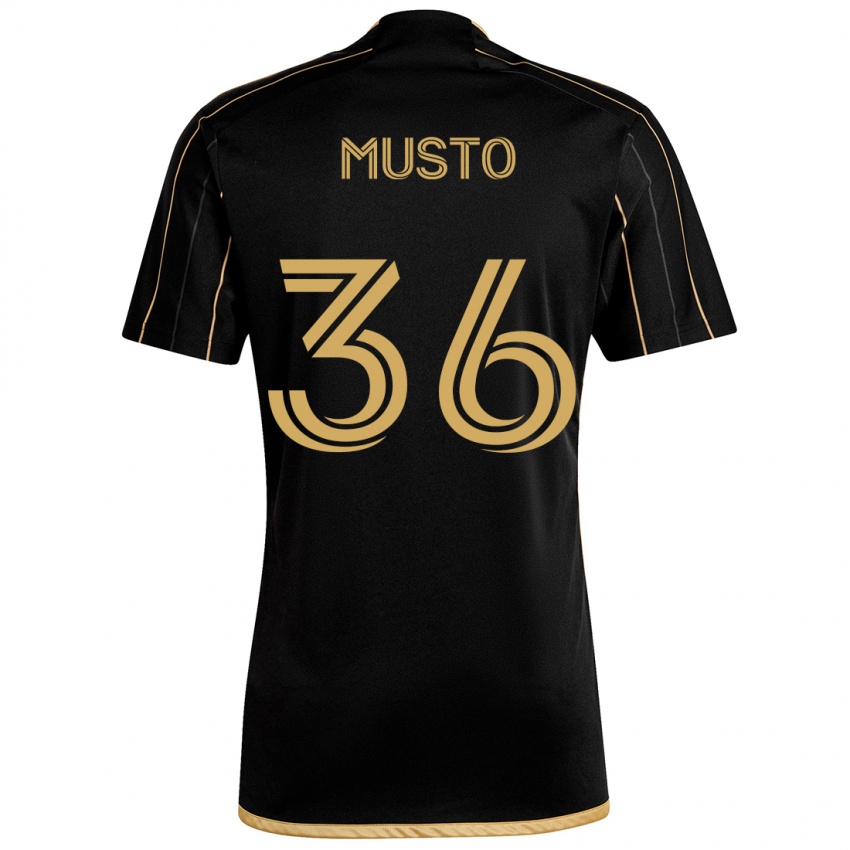 Niño Camiseta Tommy Musto #36 Oro Negro 1ª Equipación 2024/25 La Camisa México