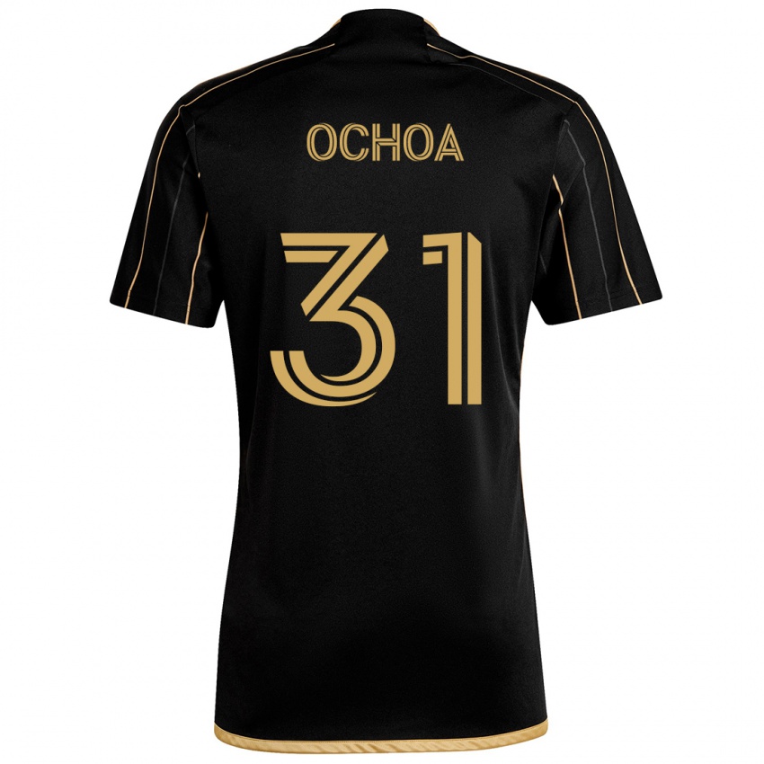 Niño Camiseta David Ochoa #31 Oro Negro 1ª Equipación 2024/25 La Camisa México