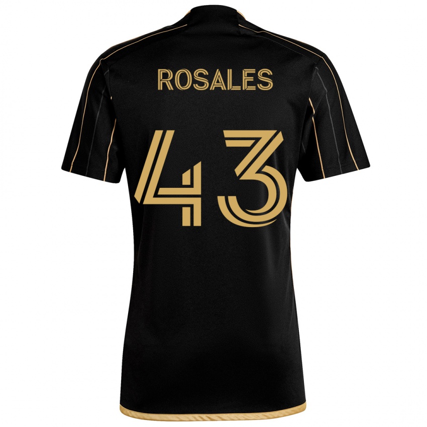 Niño Camiseta Diego Rosales #43 Oro Negro 1ª Equipación 2024/25 La Camisa México