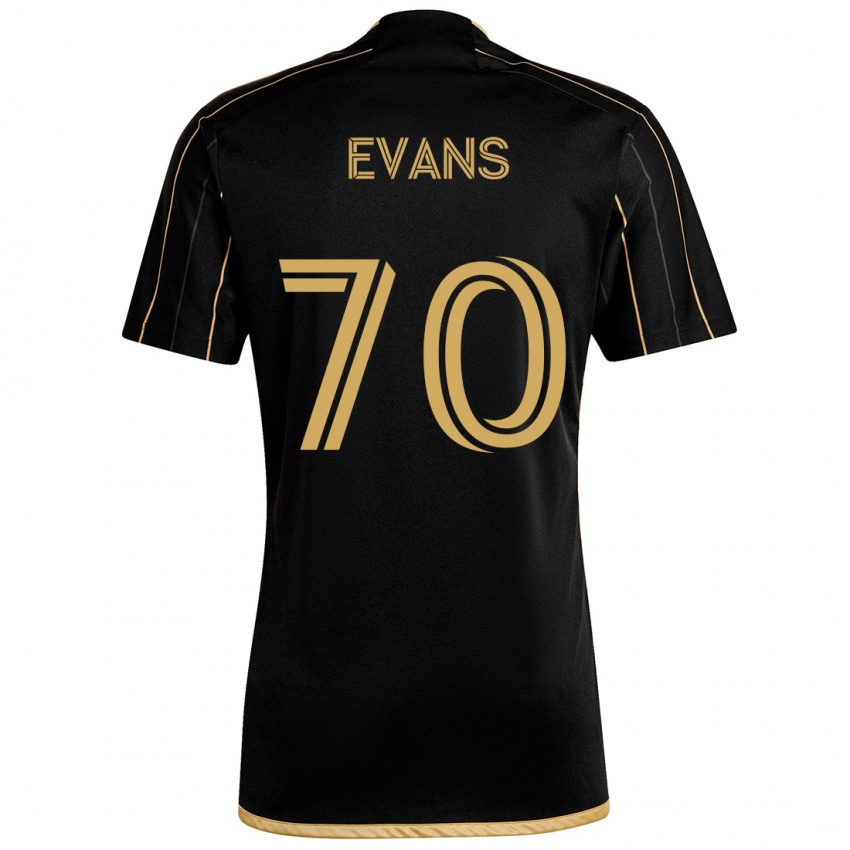 Niño Camiseta Matthew Evans #70 Oro Negro 1ª Equipación 2024/25 La Camisa México