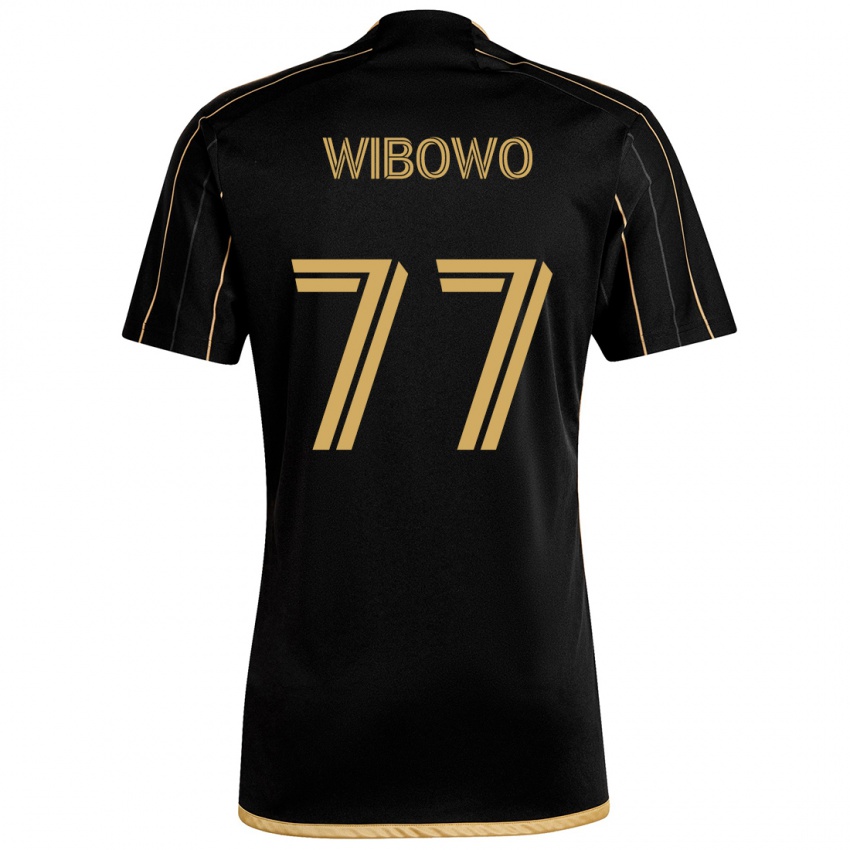 Niño Camiseta Adrian Wibowo #77 Oro Negro 1ª Equipación 2024/25 La Camisa México