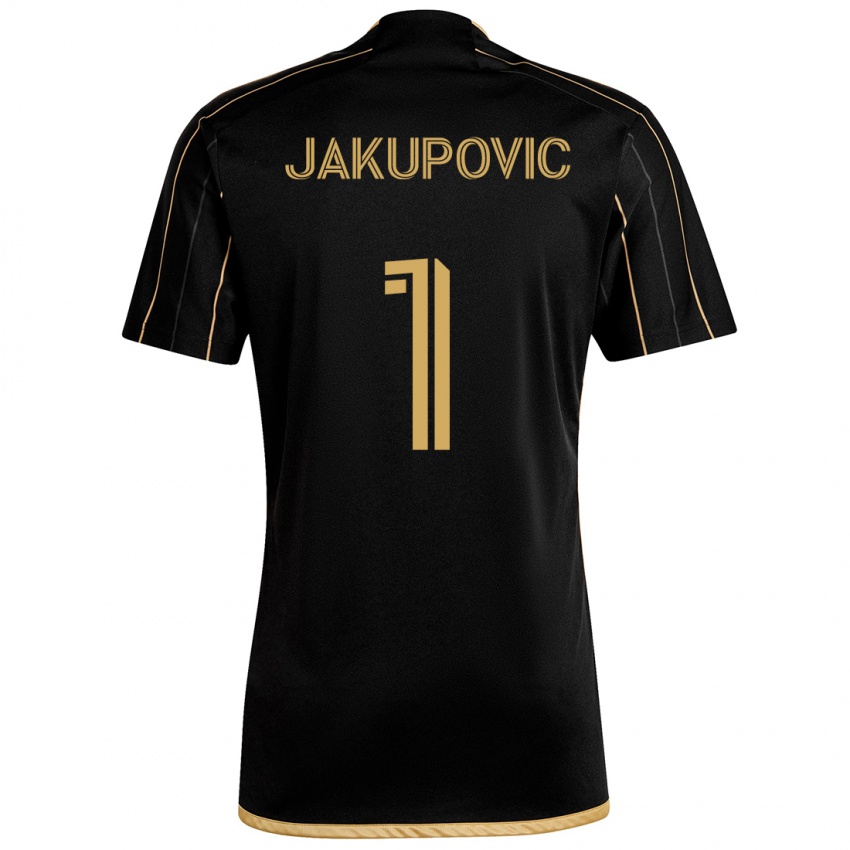 Niño Camiseta Eldin Jakupović #1 Oro Negro 1ª Equipación 2024/25 La Camisa México