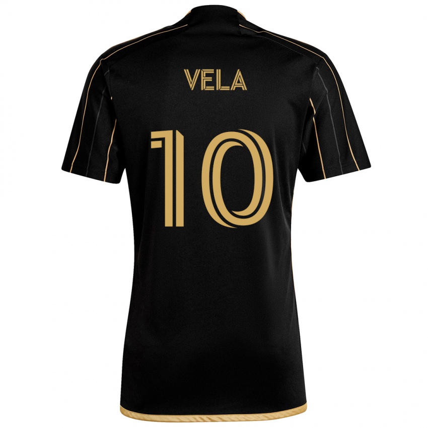 Niño Camiseta Carlos Vela #10 Oro Negro 1ª Equipación 2024/25 La Camisa México