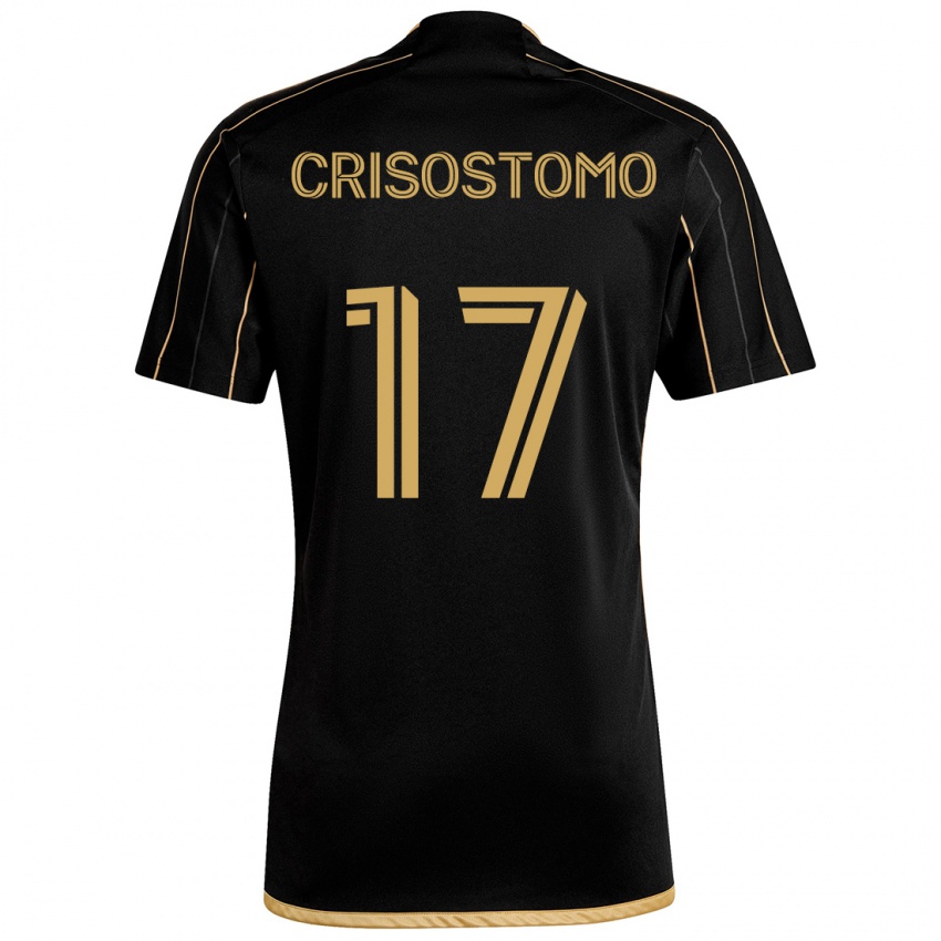 Niño Camiseta Danny Crisostomo #17 Oro Negro 1ª Equipación 2024/25 La Camisa México