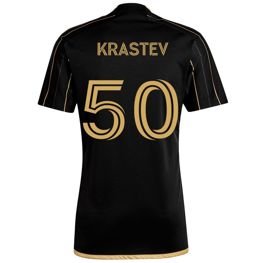 Niño Camiseta Filip Krastev #50 Oro Negro 1ª Equipación 2024/25 La Camisa México