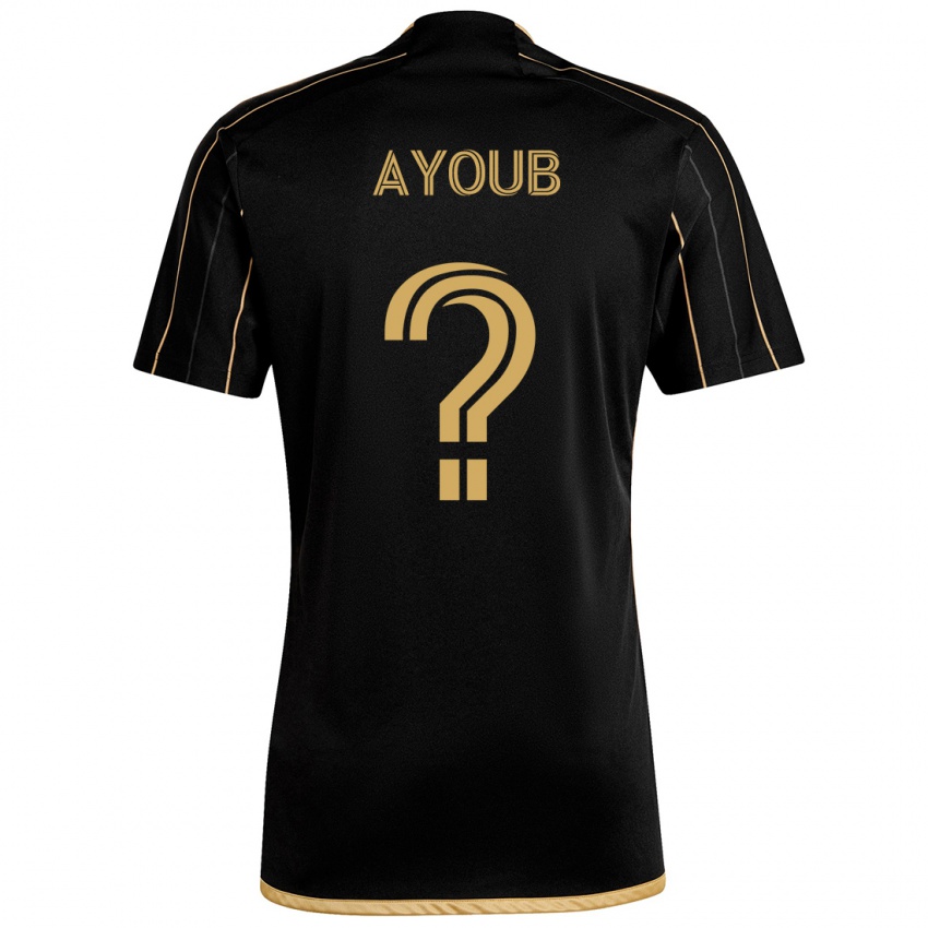 Niño Camiseta Ryan Ayoub #0 Oro Negro 1ª Equipación 2024/25 La Camisa México