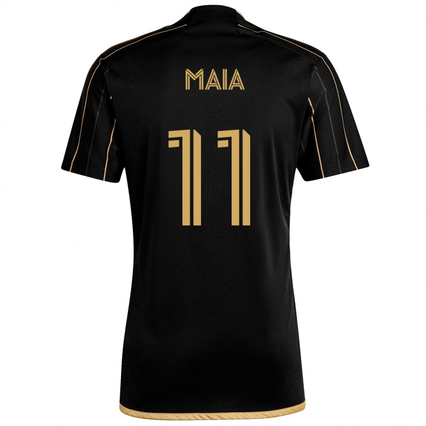 Niño Camiseta Matheus Maia #11 Oro Negro 1ª Equipación 2024/25 La Camisa México