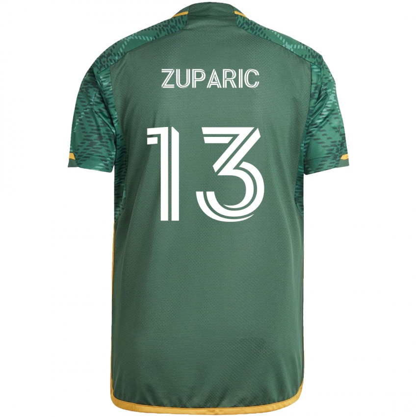 Niño Camiseta Dario Zuparic #13 Verde Naranja 1ª Equipación 2024/25 La Camisa México