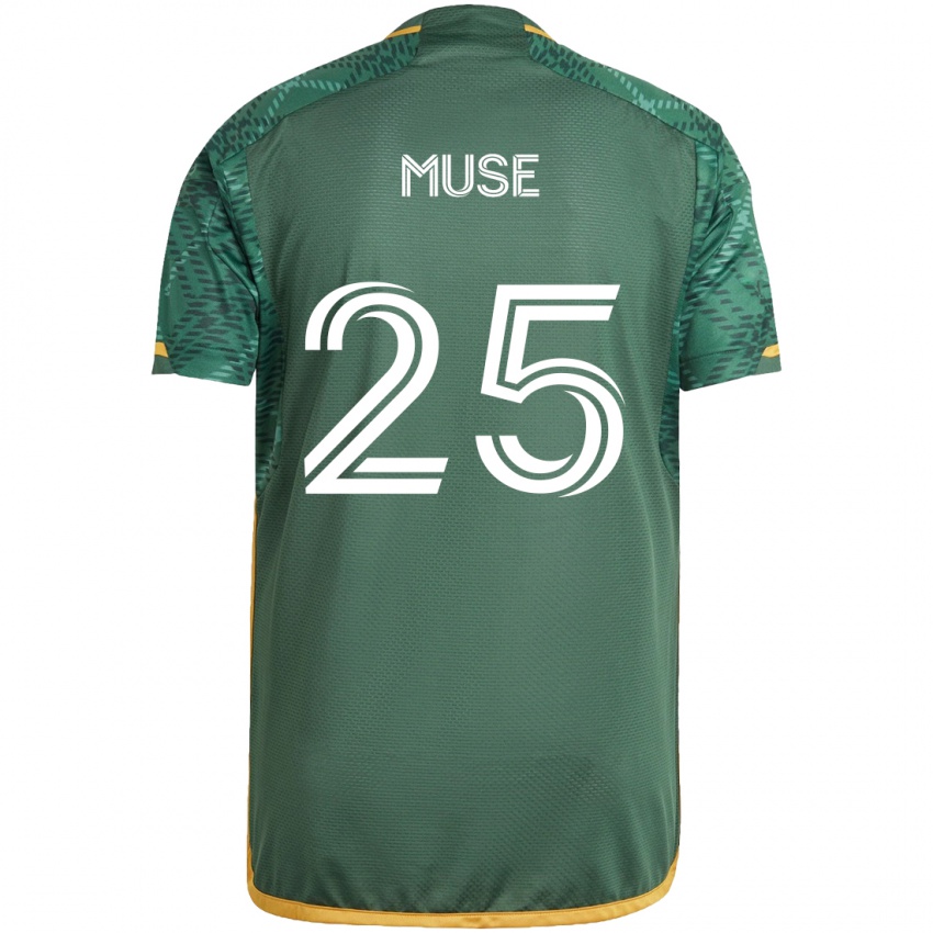 Niño Camiseta Trey Muse #25 Verde Naranja 1ª Equipación 2024/25 La Camisa México