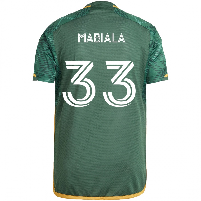 Niño Camiseta Larrys Mabiala #33 Verde Naranja 1ª Equipación 2024/25 La Camisa México