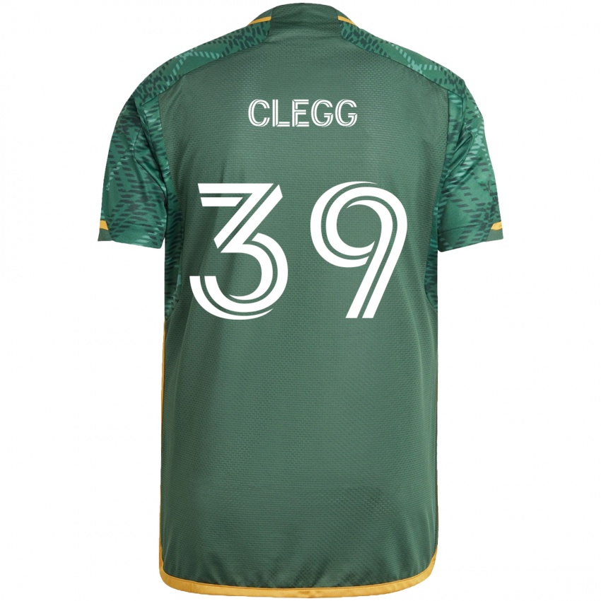 Niño Camiseta Tyler Clegg #39 Verde Naranja 1ª Equipación 2024/25 La Camisa México