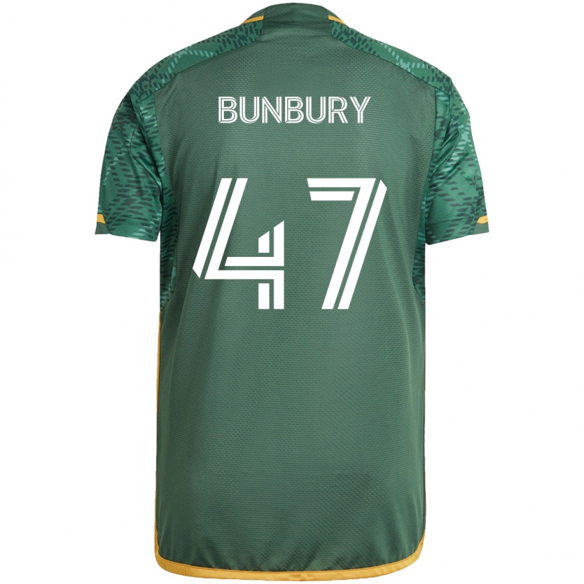 Niño Camiseta Mataeo Bunbury #47 Verde Naranja 1ª Equipación 2024/25 La Camisa México