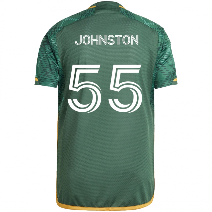 Niño Camiseta Malcolm Johnston #55 Verde Naranja 1ª Equipación 2024/25 La Camisa México