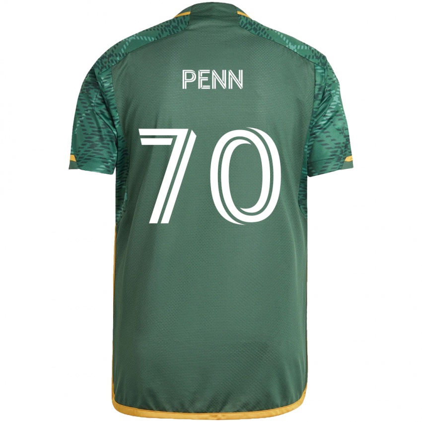 Niño Camiseta Josh Penn #70 Verde Naranja 1ª Equipación 2024/25 La Camisa México