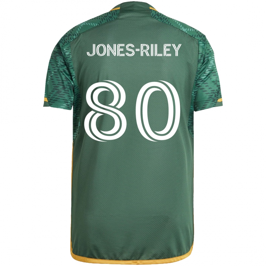 Niño Camiseta Jaden Jones-Riley #80 Verde Naranja 1ª Equipación 2024/25 La Camisa México