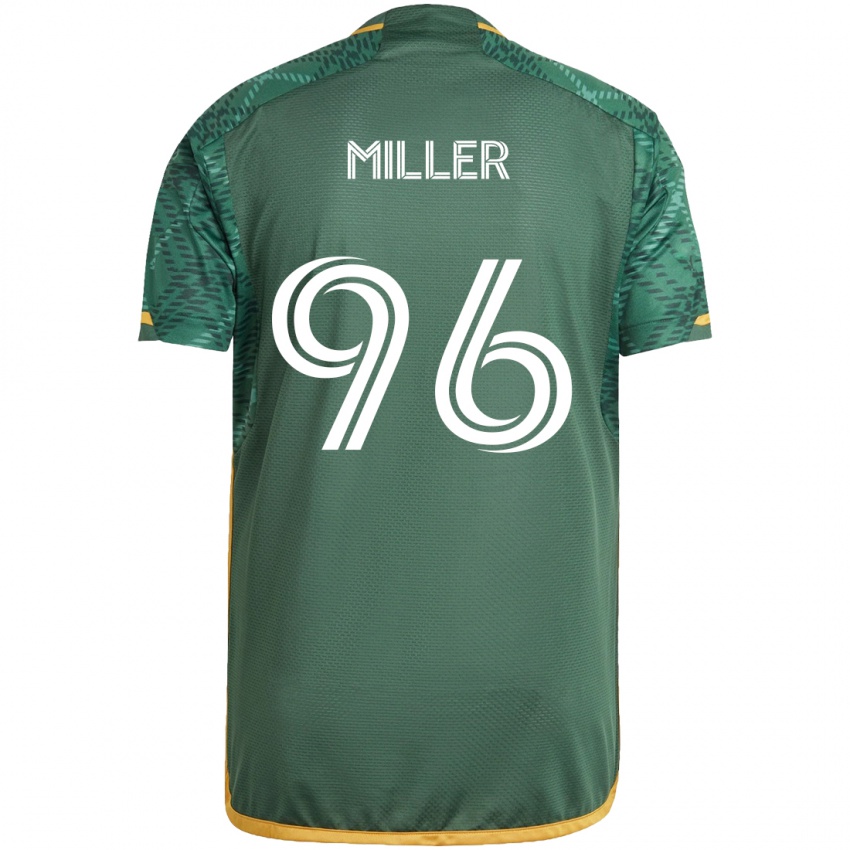 Niño Camiseta Carver Miller #96 Verde Naranja 1ª Equipación 2024/25 La Camisa México