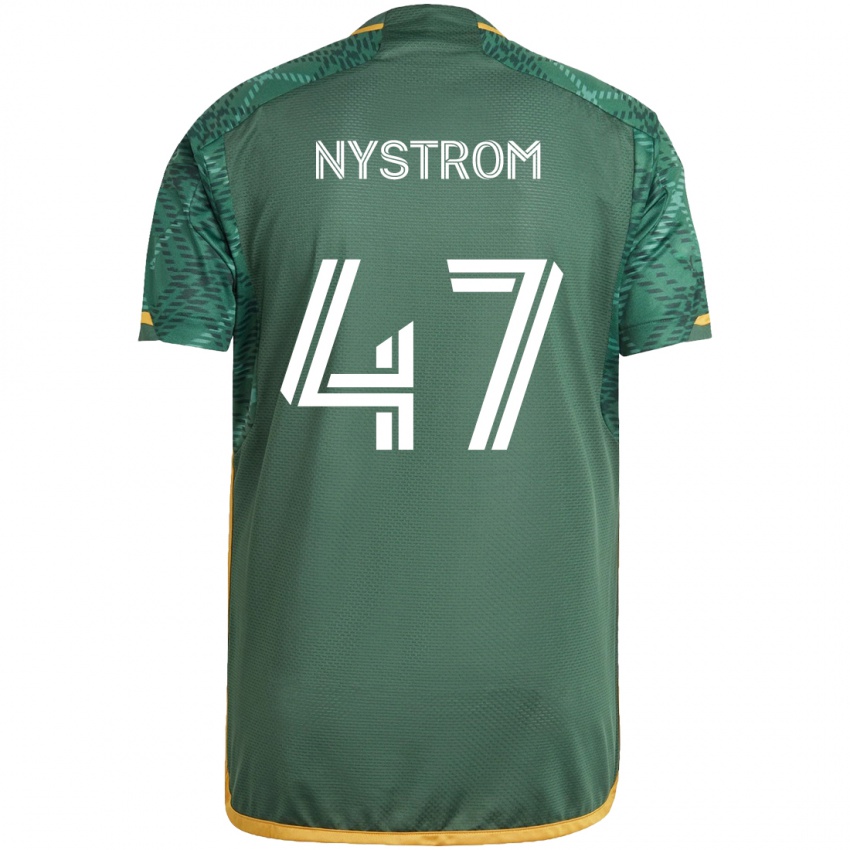 Niño Camiseta Maximo Nystrom #47 Verde Naranja 1ª Equipación 2024/25 La Camisa México