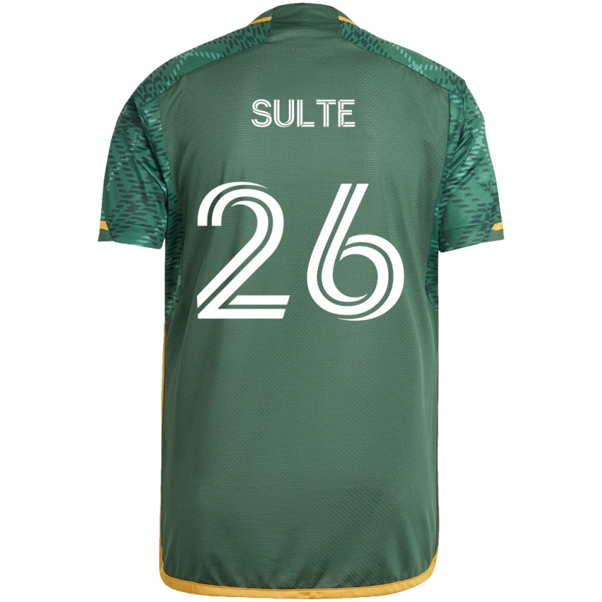 Niño Camiseta Hunter Sulte #26 Verde Naranja 1ª Equipación 2024/25 La Camisa México