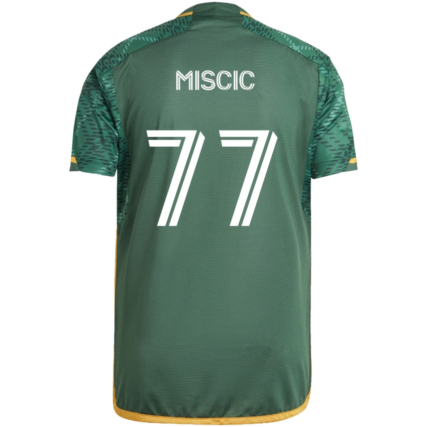 Niño Camiseta Selmir Miscic #77 Verde Naranja 1ª Equipación 2024/25 La Camisa México