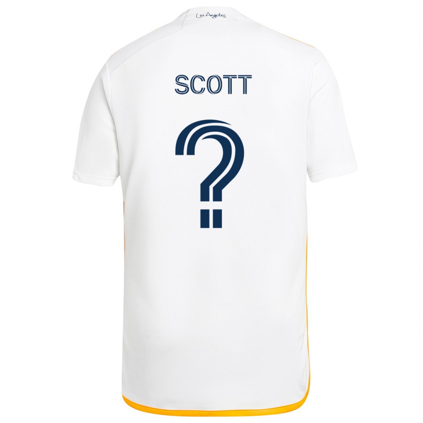 Niño Camiseta Brady Scott #0 Blanco Amarillo 1ª Equipación 2024/25 La Camisa México