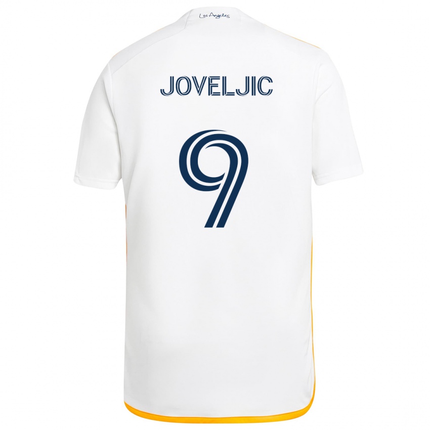 Niño Camiseta Dejan Joveljic #9 Blanco Amarillo 1ª Equipación 2024/25 La Camisa México