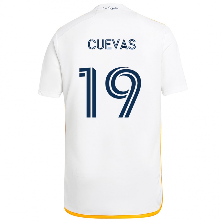 Niño Camiseta Mauricio Cuevas #19 Blanco Amarillo 1ª Equipación 2024/25 La Camisa México