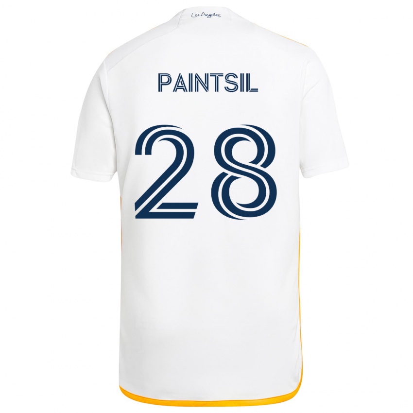 Niño Camiseta Joseph Paintsil #28 Blanco Amarillo 1ª Equipación 2024/25 La Camisa México