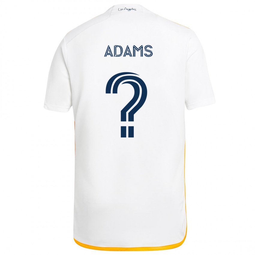 Niño Camiseta Lucca Adams #0 Blanco Amarillo 1ª Equipación 2024/25 La Camisa México