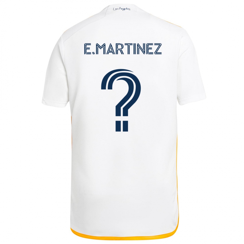 Niño Camiseta Enrique Martinez #0 Blanco Amarillo 1ª Equipación 2024/25 La Camisa México