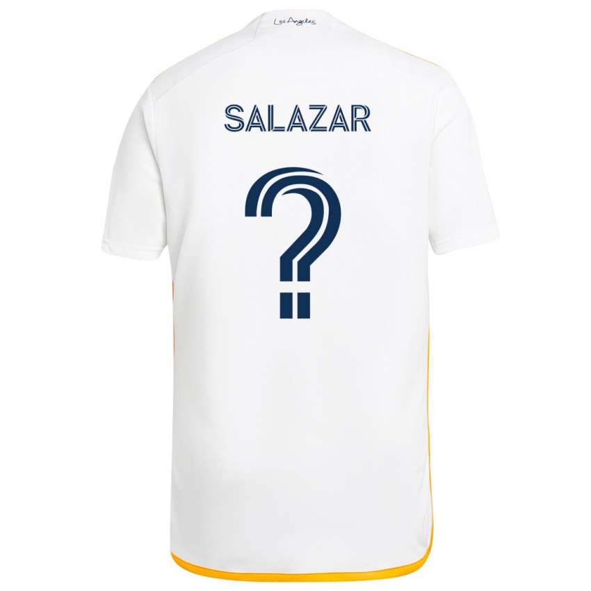 Niño Camiseta Enrique Salazar #0 Blanco Amarillo 1ª Equipación 2024/25 La Camisa México