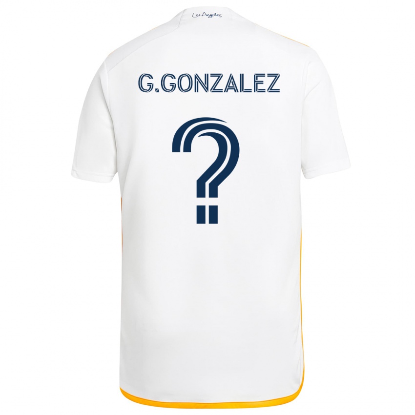 Niño Camiseta Gustavo Gonzalez #0 Blanco Amarillo 1ª Equipación 2024/25 La Camisa México