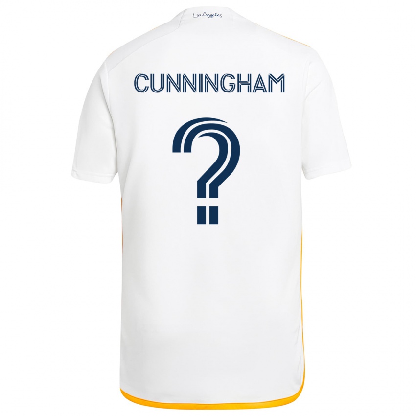 Niño Camiseta Joaquin Cunningham #0 Blanco Amarillo 1ª Equipación 2024/25 La Camisa México