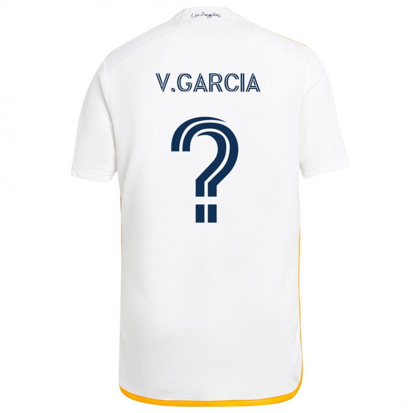 Niño Camiseta Vicente Garcia #0 Blanco Amarillo 1ª Equipación 2024/25 La Camisa México