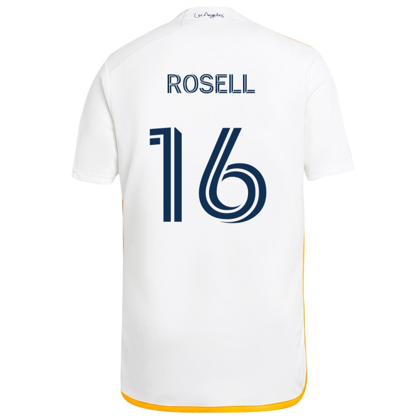 Niño Camiseta Uri Rosell #16 Blanco Amarillo 1ª Equipación 2024/25 La Camisa México