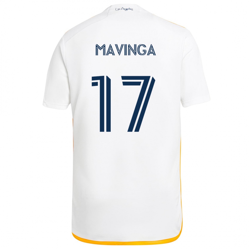 Niño Camiseta Chris Mavinga #17 Blanco Amarillo 1ª Equipación 2024/25 La Camisa México