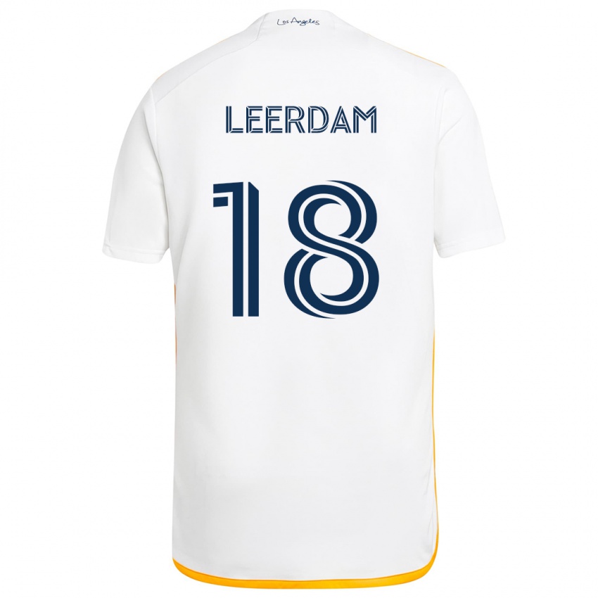 Niño Camiseta Kelvin Leerdam #18 Blanco Amarillo 1ª Equipación 2024/25 La Camisa México