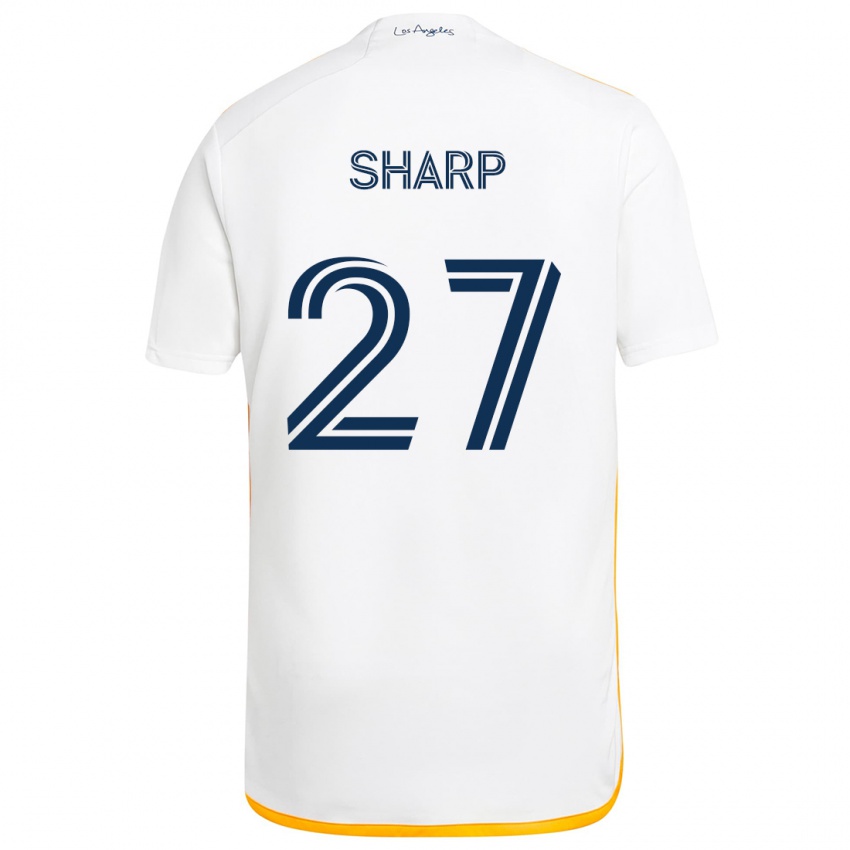 Niño Camiseta Billy Sharp #27 Blanco Amarillo 1ª Equipación 2024/25 La Camisa México