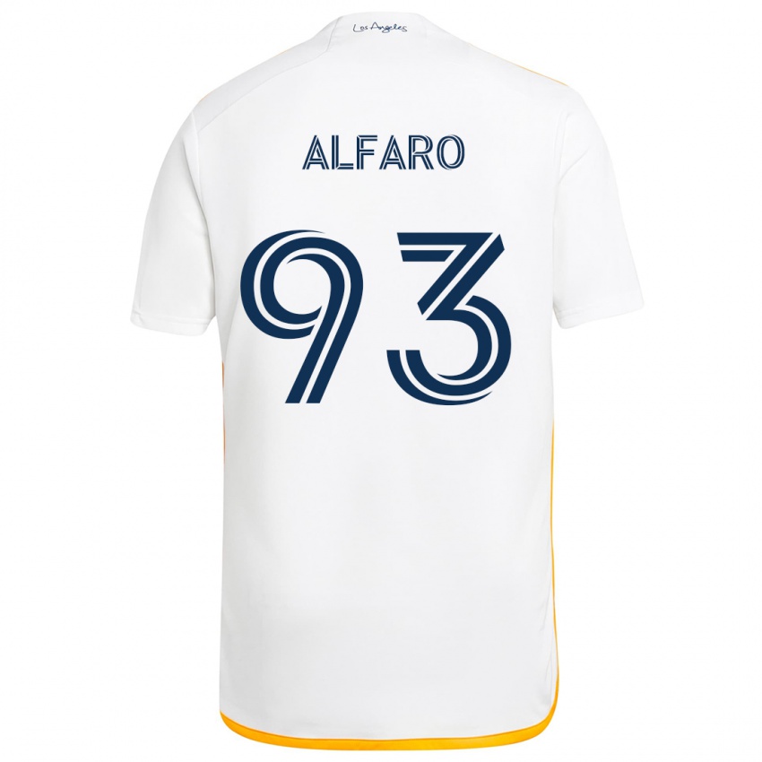 Niño Camiseta Tony Alfaro #93 Blanco Amarillo 1ª Equipación 2024/25 La Camisa México