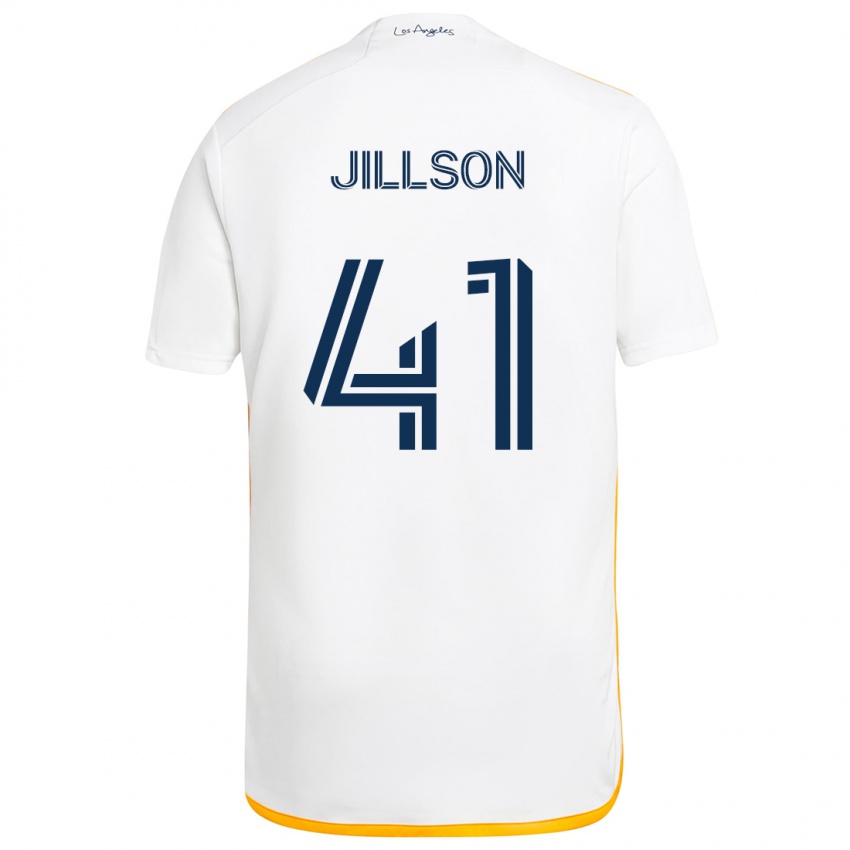 Niño Camiseta Simon Jillson #41 Blanco Amarillo 1ª Equipación 2024/25 La Camisa México