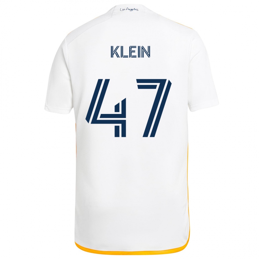 Niño Camiseta Carson Klein #47 Blanco Amarillo 1ª Equipación 2024/25 La Camisa México