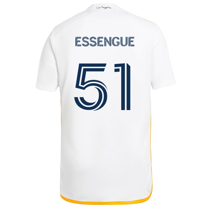 Niño Camiseta Ascel Essengue #51 Blanco Amarillo 1ª Equipación 2024/25 La Camisa México