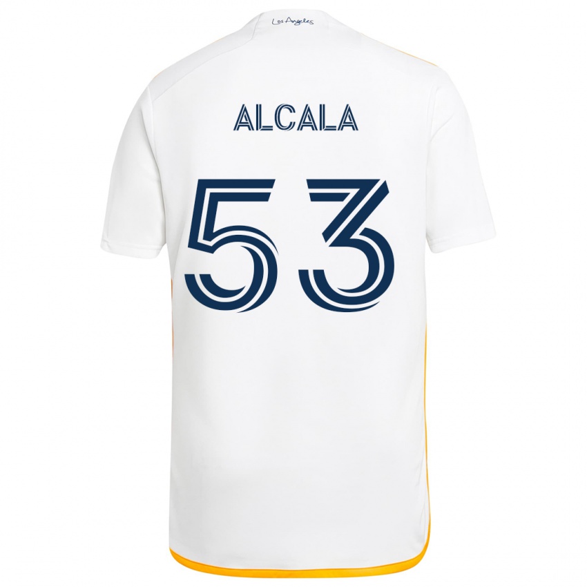 Niño Camiseta Álex Alcalá #53 Blanco Amarillo 1ª Equipación 2024/25 La Camisa México