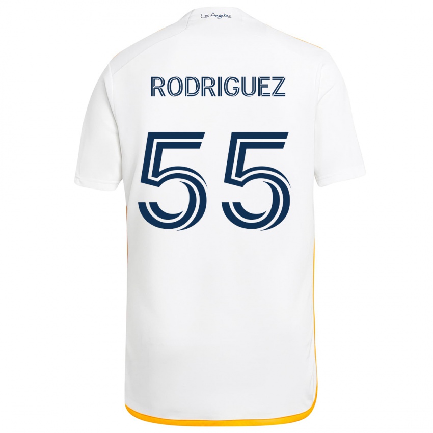 Niño Camiseta Diego Rodriguez #55 Blanco Amarillo 1ª Equipación 2024/25 La Camisa México