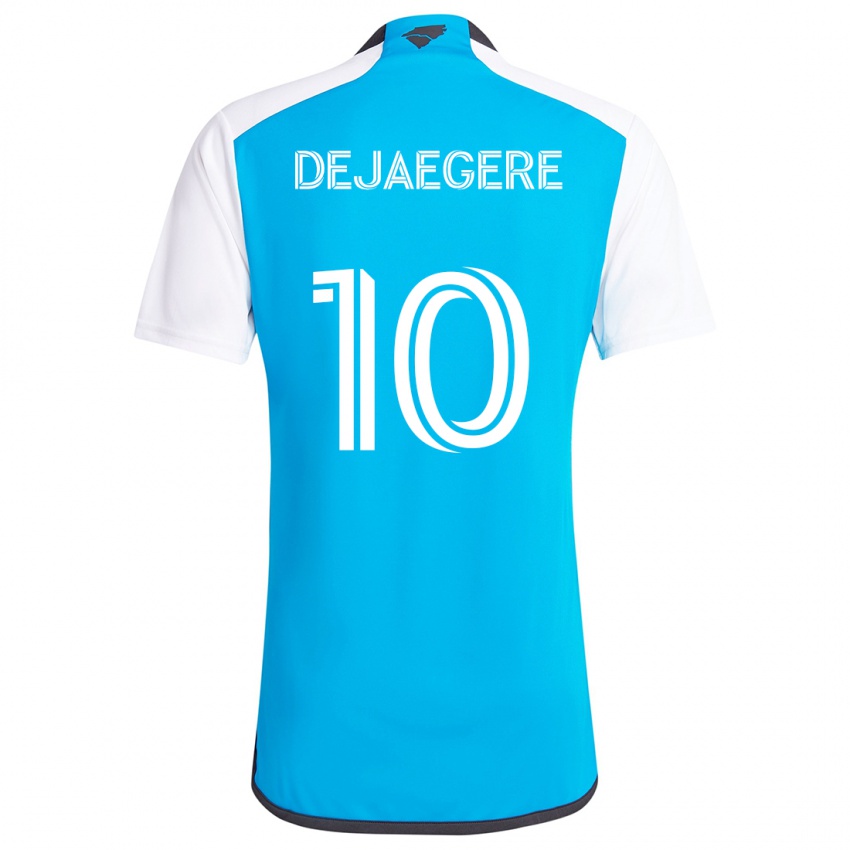 Niño Camiseta Brecht Dejaegere #10 Azul Blanco 1ª Equipación 2024/25 La Camisa México